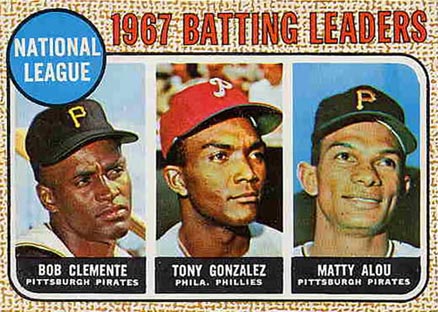 1968 Topps N.L. Batting Leaders #1 Baseball Card