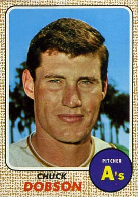 1968 Topps Chuck Dobson #62 Baseball Card