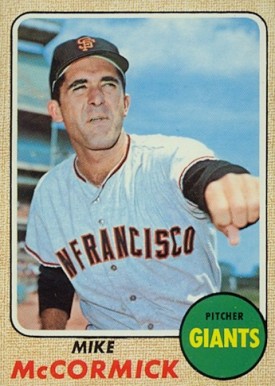 1968 Topps Mike McCormick #400y Baseball Card