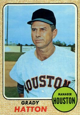 1968 Topps Grady Hatton #392 Baseball Card