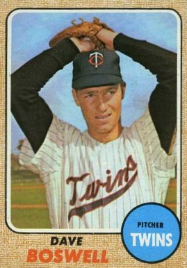 1968 Topps Dave Boswell #322 Baseball Card