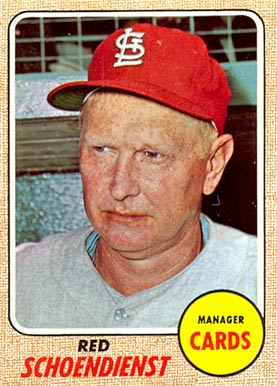 1968 Topps Red Schoendienst #294 Baseball Card