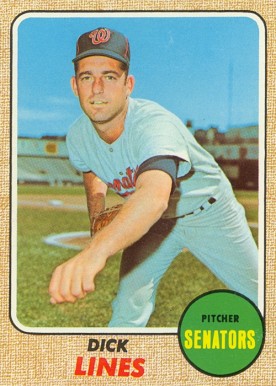 1968 Topps Dick Lines #291 Baseball Card