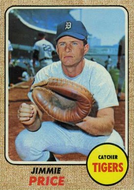 Jim Price Detroit Tigers 1967 Style Custom Baseball Art Card 