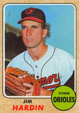 1968 Topps Jim Hardin #222 Baseball Card