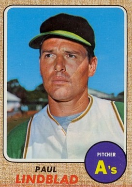 1968 Topps Paul Lindblad #127 Baseball Card