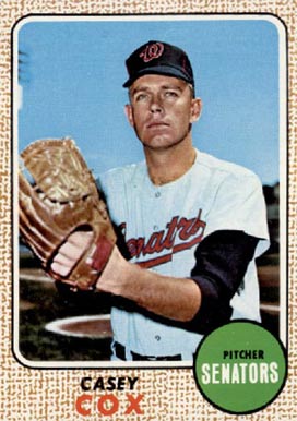 1968 Topps Casey Cox #66w Baseball Card