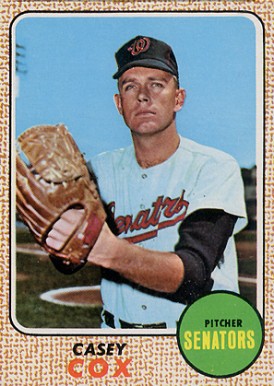 1968 Topps Casey Cox #66y Baseball Card