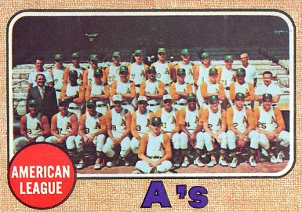 1968 Topps Oakland A's #554 Baseball Card