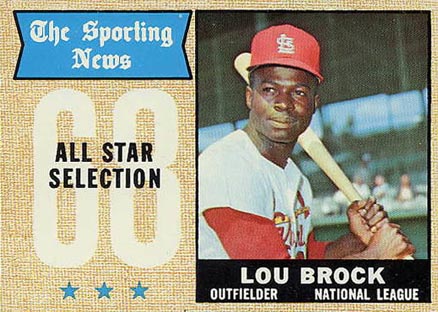 1968 Topps Lou Brock #372 Baseball Card