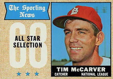 1968 Topps Tim McCarver #376 Baseball Card