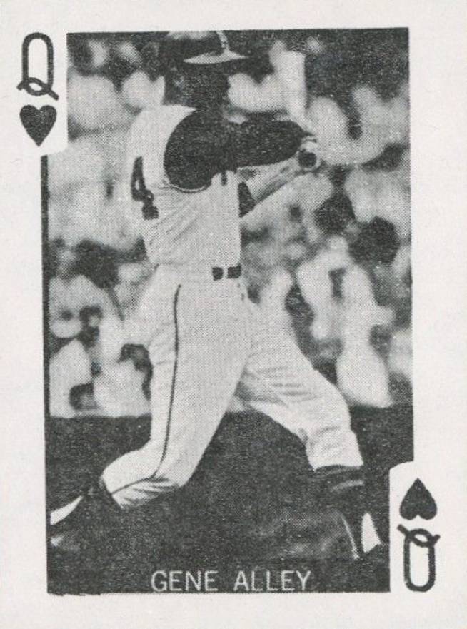 1969 Globe Imports Playing Cards Gene Alley # Baseball Card