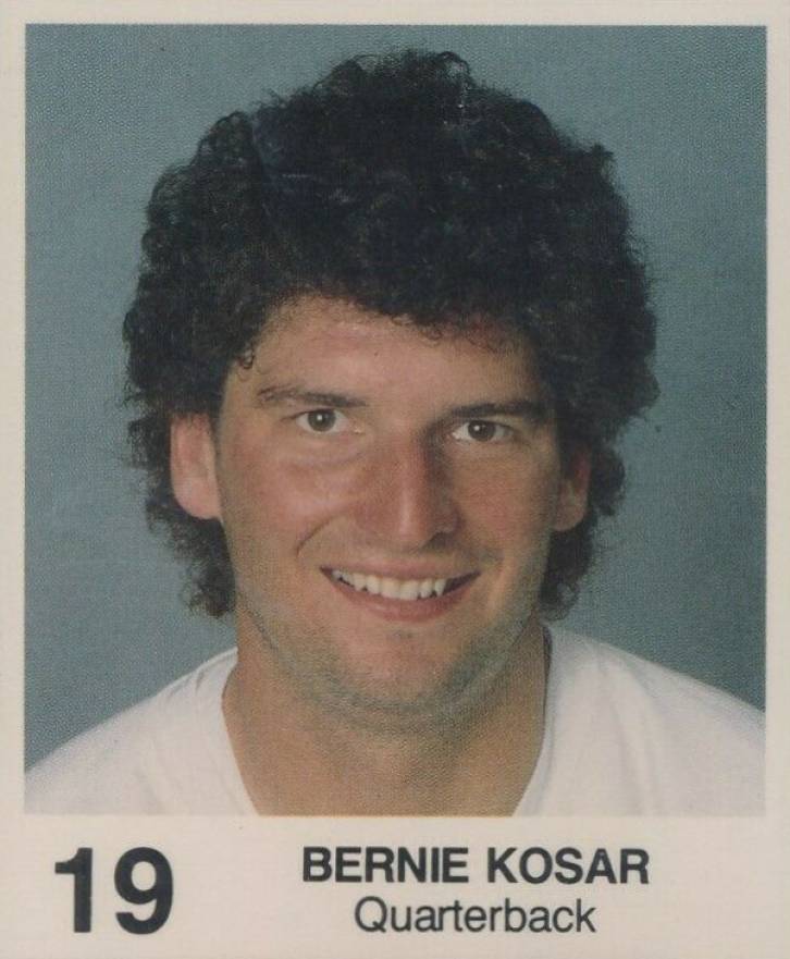 1985 Cleveland Browns Coke/Mr. Hero Bernie Kosar # Football Card