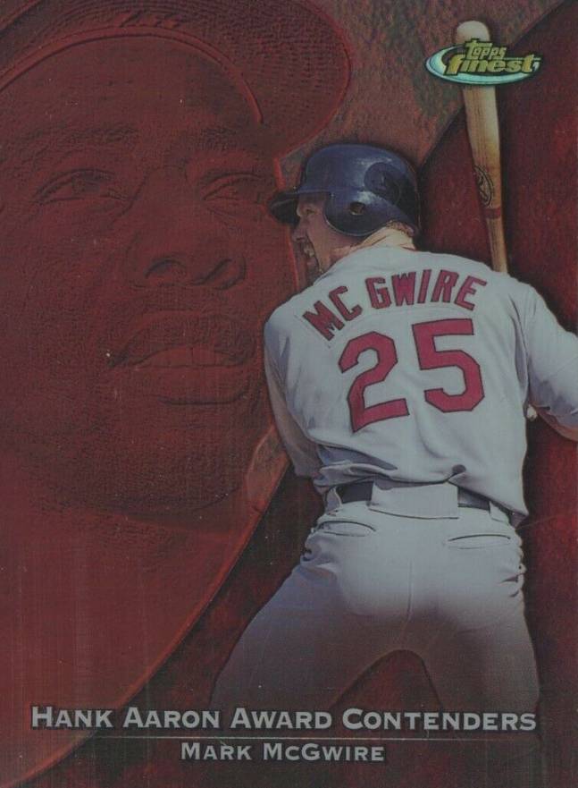 1999 Finest Hank Aaron Award Mark McGwire #HA9 Baseball Card