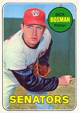 1969 Topps Dick Bosman #607 Baseball Card