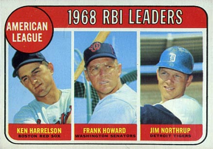 1969 Topps A.L. R.B.I. Leaders #3 Baseball Card