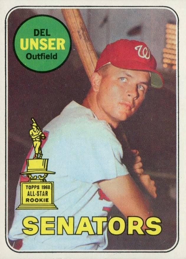 1969 Topps Del Unser #338 Baseball Card