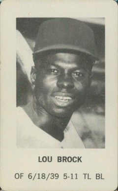 1970 Milton Bradley Lou Brock # Baseball Card