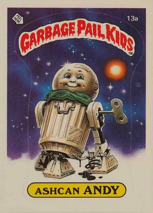 1985 Garbage Pail Kids Stickers Ashcan Andy #13a Non-Sports Card
