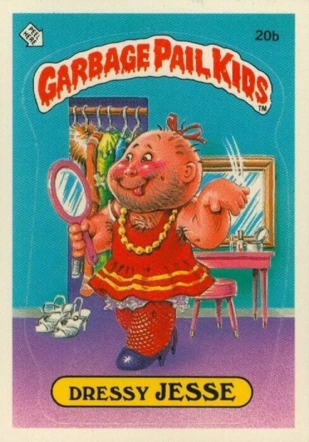 1985 Garbage Pail Kids Stickers Dressy Jesse #20b Non-Sports Card