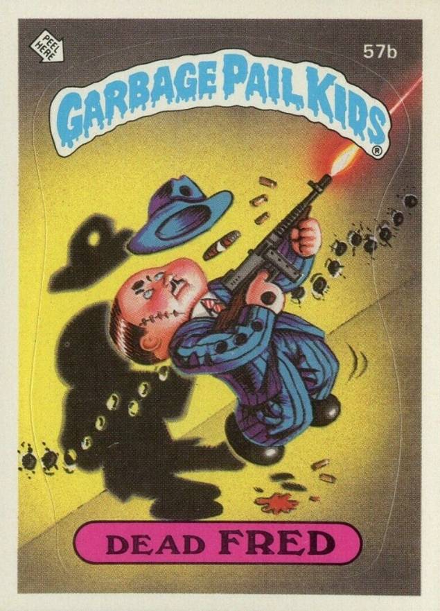 1985 Garbage Pail Kids Stickers Dead Fred #57b Non-Sports Card
