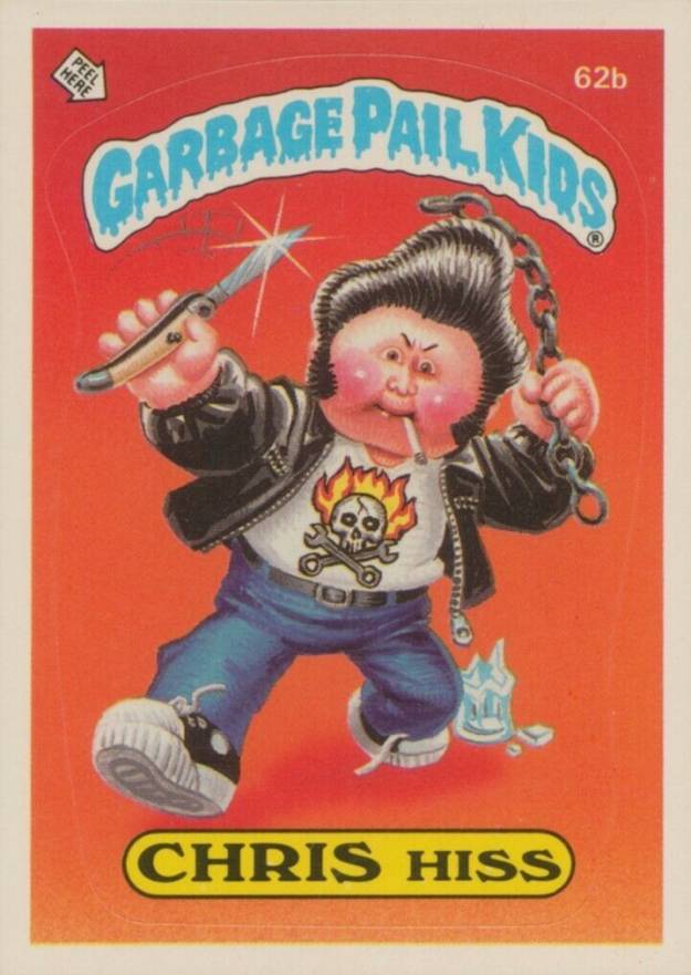 1985 Garbage Pail Kids Stickers Chris Hiss #62b Non-Sports Card