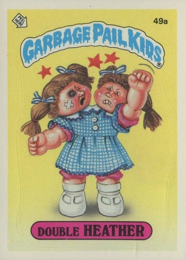1985 Garbage Pail Kids Stickers Double Heather #49a Non-Sports Card