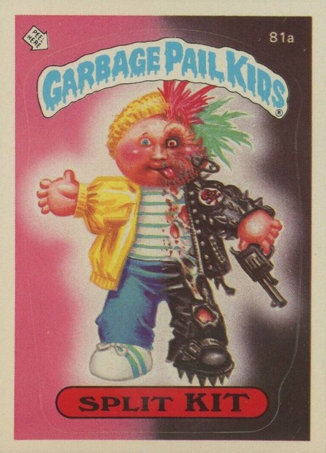 1985 Garbage Pail Kids Stickers Split Kit #81a Non-Sports Card