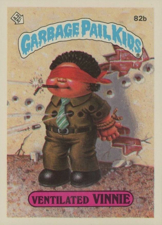 1985 Garbage Pail Kids Stickers Ventilated Vinnie #82b Non-Sports Card