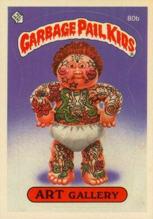 1985 Garbage Pail Kids Stickers Art Gallery #80b Non-Sports Card