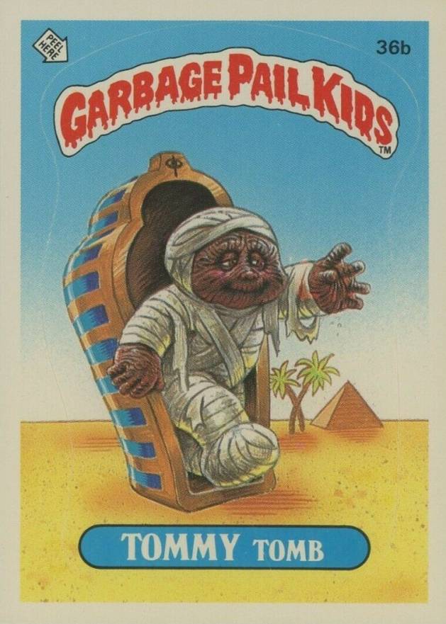 1985 Garbage Pail Kids Stickers Tommy Tomb #36b Non-Sports Card
