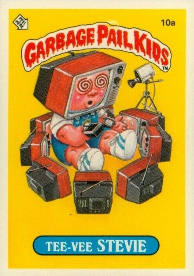 1985 Garbage Pail Kids Stickers Tee-Vee Stevie #10a Non-Sports Card