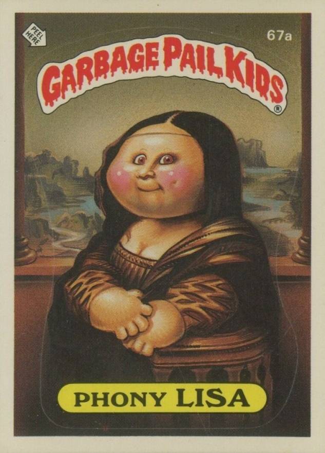 1985 Garbage Pail Kids Stickers Phony Lisa #67a Non-Sports Card
