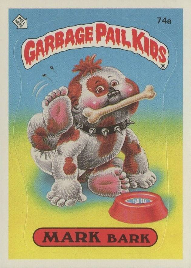 1985 Garbage Pail Kids Stickers Mark Bark #74a Non-Sports Card