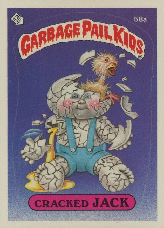 1985 Garbage Pail Kids Stickers Cracked Jack #58a Non-Sports Card