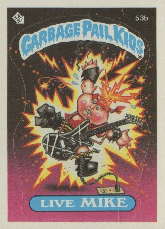 1985 Garbage Pail Kids Stickers Live Mike #53b Non-Sports Card
