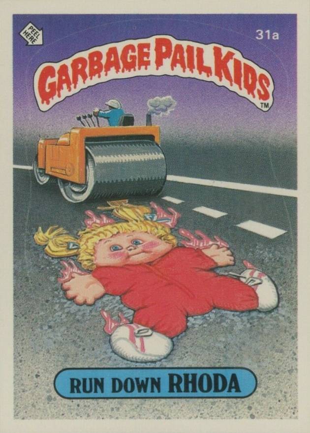 1985 Garbage Pail Kids Stickers Run Down Rhoda 31a NonSports VCP