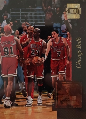 1996 Stadium Club Golden Moments Dennis Rodman/Michael Jordan #GM3 Basketball Card