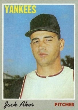 1970 Topps Jack Aker #43 Baseball Card