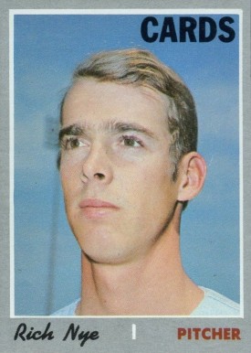 1970 Topps Rich Nye #139 Baseball Card
