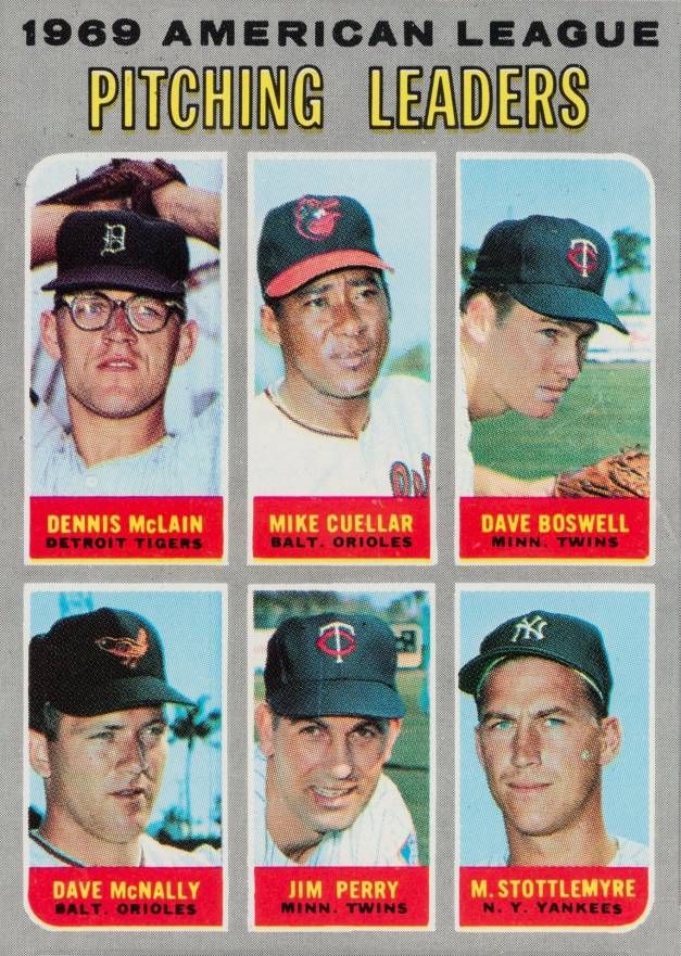 1970 Topps A.L. Pitching Leaders #70 Baseball Card
