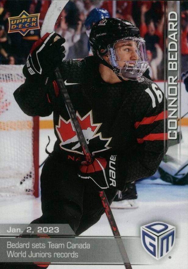 2023 Upper Deck Game Dated Moments Multi-Sport Connor Bedard #1 Hockey Card