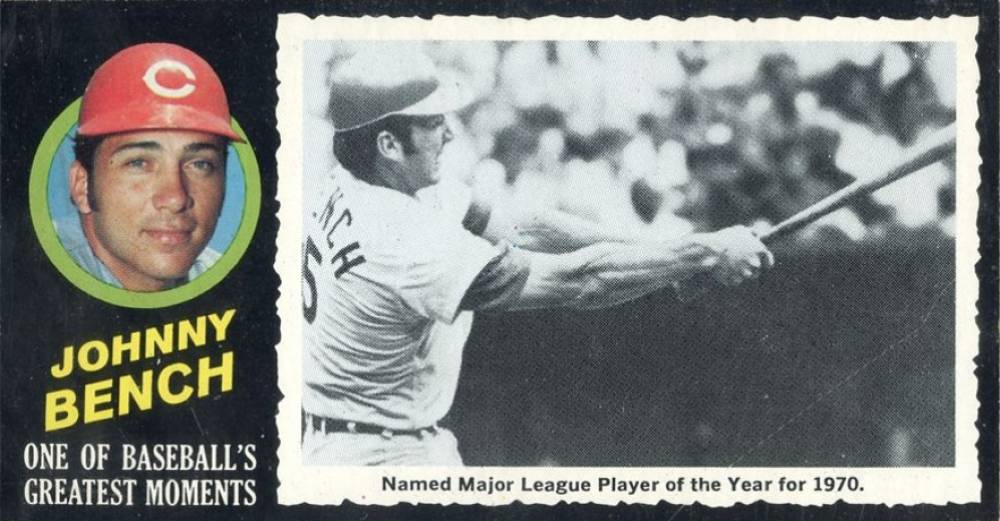 1971 Topps Greatest Moments Johnny Bench #13 Baseball Card
