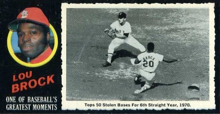 1971 Topps Greatest Moments Lou Brock #27 Baseball Card
