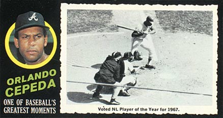 1971 Topps Greatest Moments Orlando Cepeda #26 Baseball Card