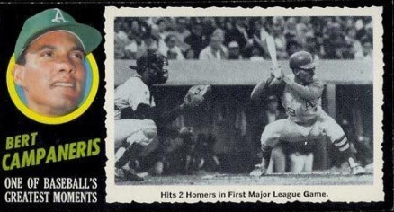 1971 Topps Greatest Moments Bert Campaneris #6 Baseball Card