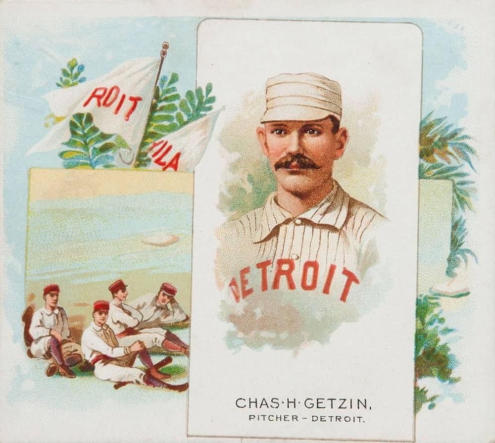 1888 Allen & Ginter Chas. H. Getzin, Pitcher-Detroit. # Baseball Card