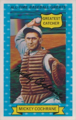 1972 Kellogg's  All-Time Baseball Greats Mickey Cochrane #4 Baseball Card