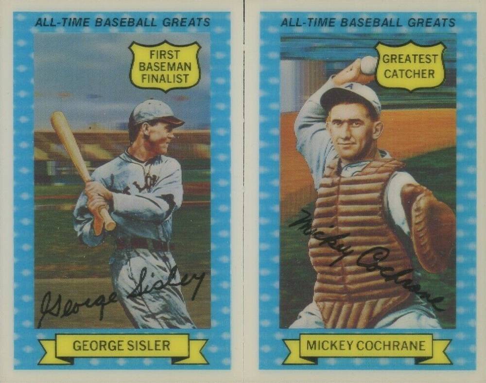 1972 Kellogg's  All-Time Baseball Greats Cochrane/Sisler #4/5 Baseball Card