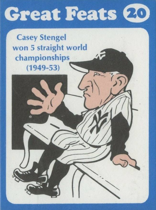 1972 Laughlin Great Feats Casey Stengel #20 Baseball Card
